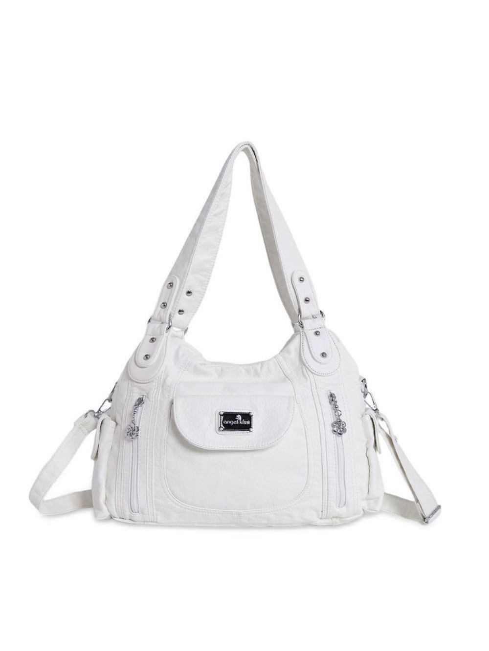 Angel Kiss White Shoulder Bag